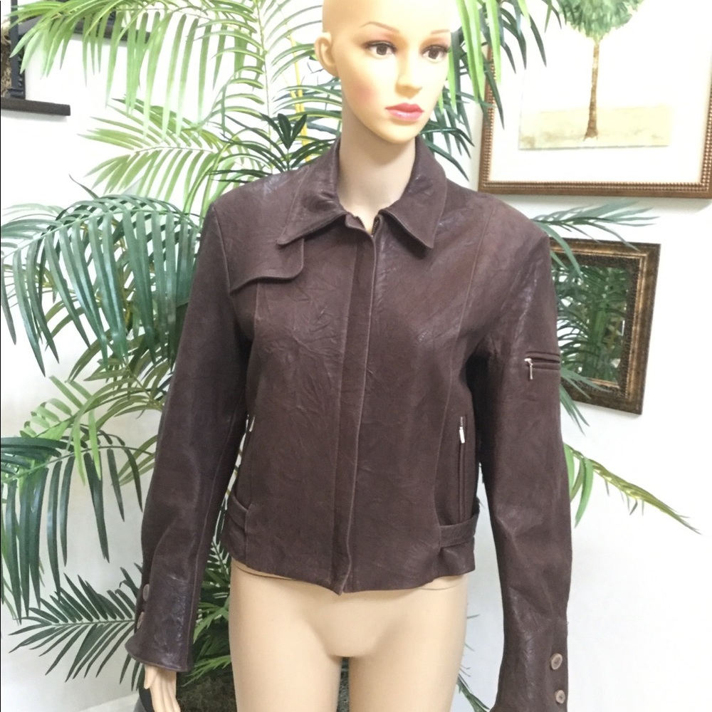 Leather jacket from high-end boutique